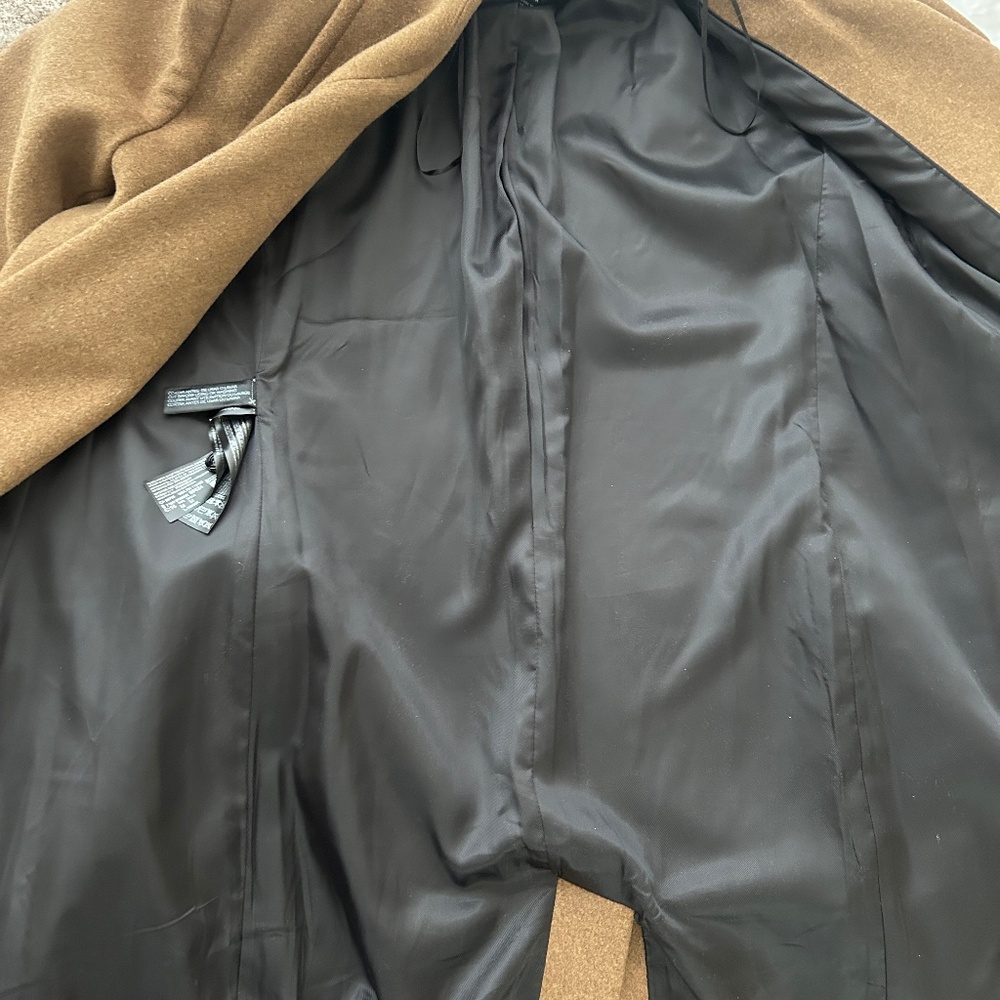 Mango NWOT Double-breasted wool coat in Ochre - Picture 9 of 15